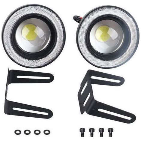 2 Stück Auto-Nebelscheinwerfer, 3,5 Zoll LED-Halo-Ringlampe, 30 W, 1200 lm, 6000 K bis 7000 K, COB-Öffnung, Tagfahrlicht (1/5)