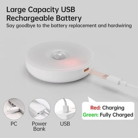 sans fil Lampe Detecteur de Mouvement Interieur avec Télécommande, 3 Pièces Veilleuse LED Detecteur de Mouvement pile Lumières Re (1/5)