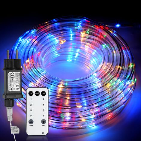 Wolketon 10 metri di tubo luminoso a LED. luce LED per interni ed esterni per giardino. Natale. matrimonio. festa. soggiorno. striscia luminosa a LED IP65. multicolore