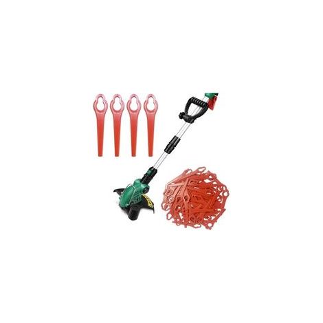 100 Pcs Lames de Rechange en Plastique, Lame Coupe Bordure Tondeuse à Gazon, Lame Plastique Coupe Bordure (1/5)
