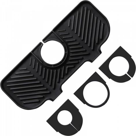 Tapis anti-goutte en silicone pour robinet d'évier, protection anti-éclaboussures pour robinet d'évier, plateau anti-goutte pour poignée de robinet (1/5)