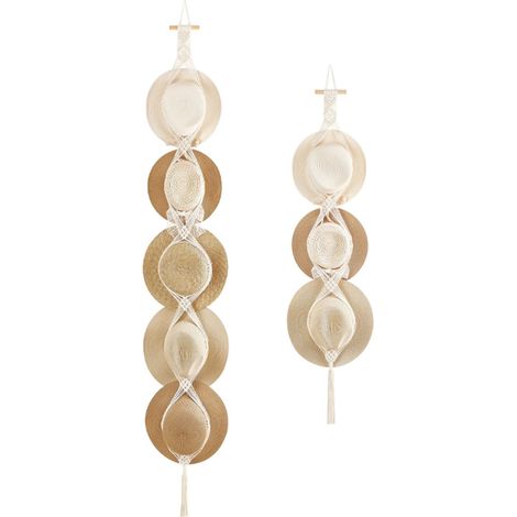 Porte-chapeaux - Porte-casquettes - Porte-manteau réglable - Porte-chapeaux - Cintre à chapeaux - Système de rangement pour casquettes - Porte-chapeaux mural en macramé - Porte-casquettes décoratif ti (1/4)