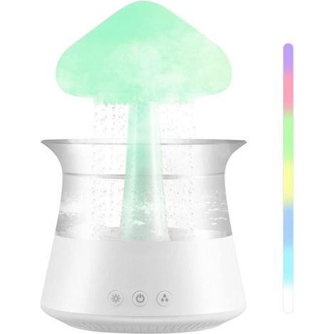 Rain Cloud Humidifier, Aromatherapy Essential Oil Diffuser, Aromatherapy Night Light with 3 Rain Mist Modes
