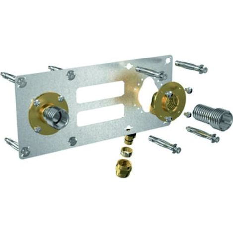 Sortie de cloison double ROBIFIX PER à compression Ø16 - femelle 1/2'' (15/21)