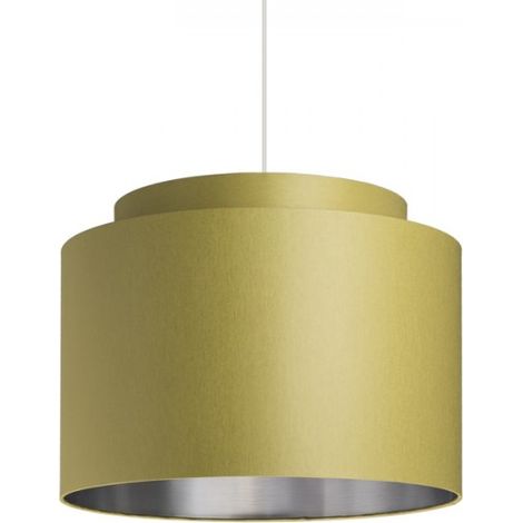 Abat-jour DOUBLE 40/30 Abat-jour chintz olive/Feuille d'argent max. 23W