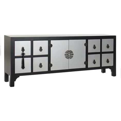 TV -Möbel TV MDF 130x24x51 Orientaler Noir Sapin MDF Material Multicolore Color Family Buffets Et Möbel Details Details (1/5)