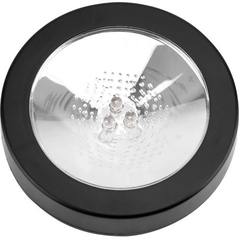 Sous-verre à vin lumineux avec LED changeante, coque noire, lumière blanche, piles non incluses. (1/5)