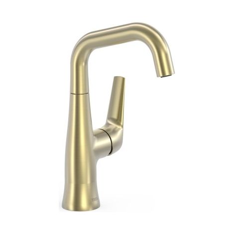 Mitigeur avec manette latérale pour lavabo Fuji Cava doré - TRES 28144701CA