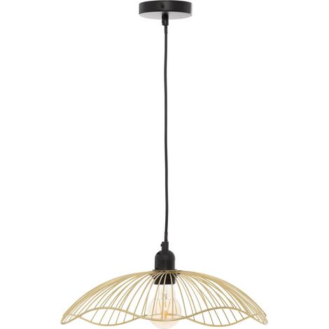 Hängelampe GALT Ø 34 cm mit Lampenschirm aus Draht (1/5)