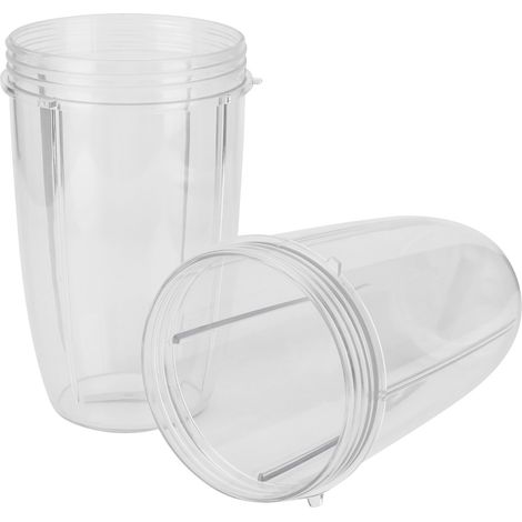 Set mit 2 transparenten Ersatz-Mixbechern, kompatibel mit 600-W- und 900-W-Mixern, Saftbecher. (1/5)