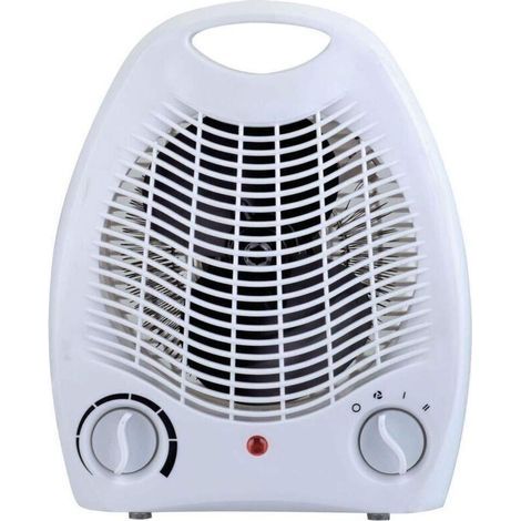 Radiateur Soufflant Salle de Bain - Chauffage d'appoint soufflant - Faible consommation - Silencieux - 2000 W - Blanc (1/4)