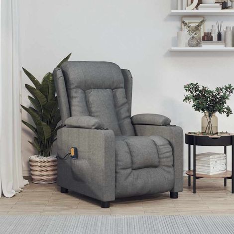 vidaXL Massage Chair Dark Grey Fabric (1/5)