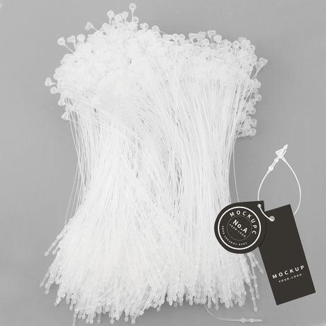 Attache Etiquette Vetement(1000PCS-125 mm) Attache Plastique Etiquettes Etiquette Prix Etiquettes en Plastique pour Étiquettes de Prix Ou Étiquettes de Vêtements (1/5)