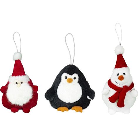 Lot de 3 Petites peluches boules de Noël (1/4)