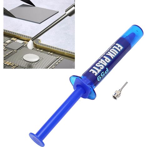 Flux de soudage par refusion de puces P59 10cc, blanc laiteux, sans nettoyage, faible viscosité, flux liquide sans halogène, pour le soudage par refusion de composants BGA, spécifiquement pour le soud (1/5)