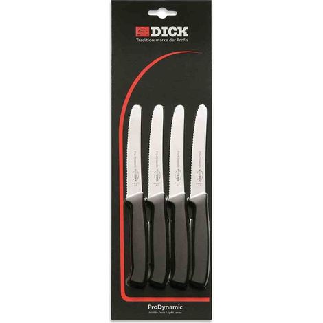 Dick Küchenmesser Set ProDynamic 4-tlg, Allzweckmesser Wellenschliff Klinge 12cm (1/3)