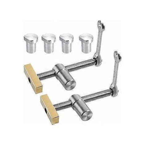 Lot De 2 Pinces De Serrage Rapides Pour tabli De Table Avec 4 Chiens De Banc Pour Trou De 20 Mm, Bute D'tabli De Positionnement Faire Soi-Mme Et Pinc (1/5)