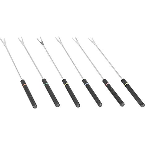 Set De 6 Fourchettes 2dents Bourguignonne Noir - Nouvel Ltd