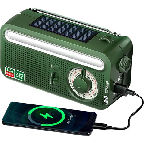 Radio AM FM Solaire Rechargeable Étanche (1/5)