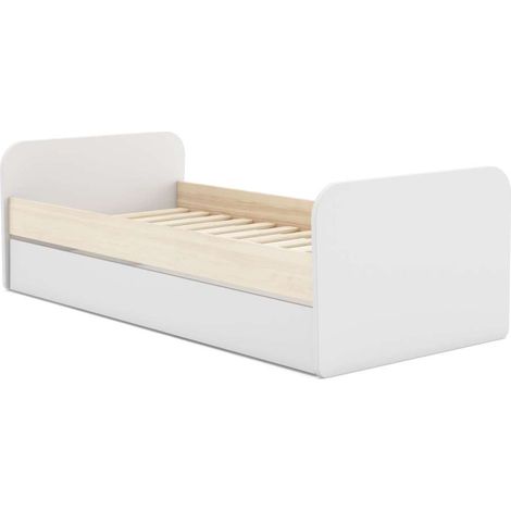 Cama nido juvenil DYLAN acabado blanco/cera blanca, 65cm(alto) 205cm(ancho) 102cm(fondo) (1/4)