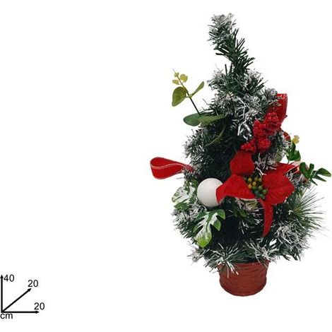 Albero Alberello di Natale Innevato con Stella 40 cm