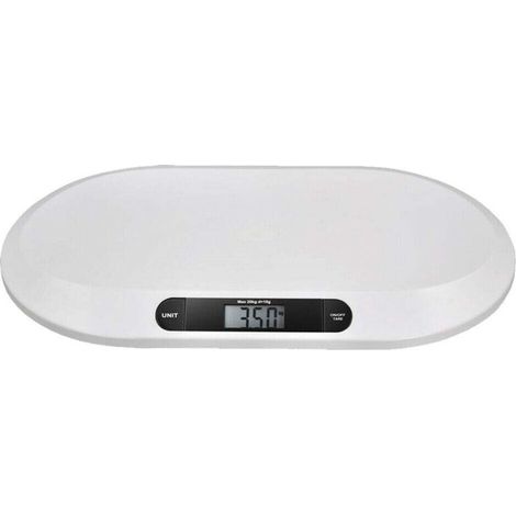 Pèse-bébé - Jusqu'à 20 kg - Balance numérique électronique pour petits enfants/chiots/chats - Avec écran LCD et fonction tare,