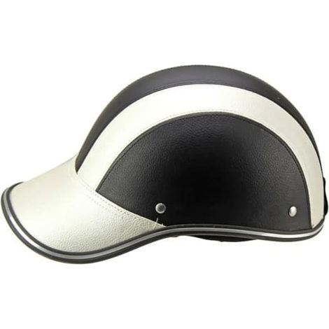 Demi-casque de moto, casque pour vélo électrique et scooter, protection UV, taille 54-60 cm, argent. (1/5)