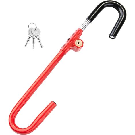 Verrou de frein antivol pour pédale de frein de voiture avec longueur réglable pour une distance entre le volant et la pédale de 52 cm à 71 cm