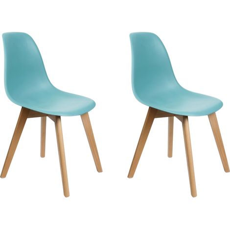 Chaise - HOME DECO FACTORY - Scandinave - Coque PP - Bleu (1/5)