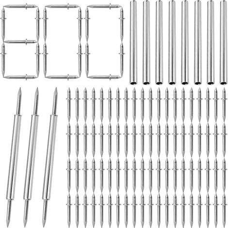 800 Clou à Double Tête, Clous Sans Couture, Pointe Vis Invisibles Sans Trace, Clou Double Pointe, avec 8 Outils à Douille Spécialisés, adaptés à la Décoration du Salon (1/5)