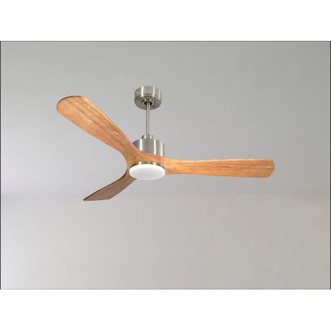 Modulo Latino III - Super destratificateur et ventilateur DC 166 cm Chromes pales bois clair idéal 30 à 60 m² (1/5)