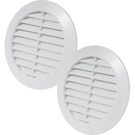 2er-Set – Lüftungsgitter – Integrierter Insektenschutz – Optimierte Luftzirkulation – Für Bad und Büro – Weiß – 11,6 x 11,6 cm (1/5)