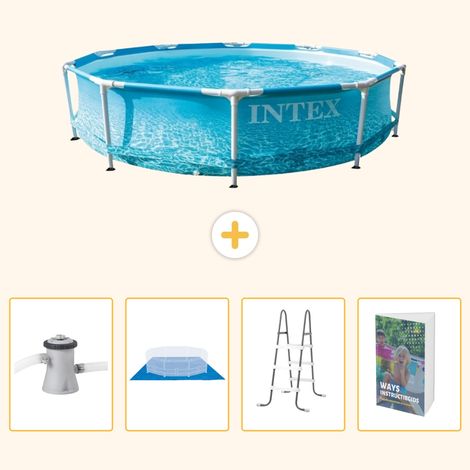 Intex Piscine Tubulaire Ronde - 305x76 cm - 5-pièces  SCB122 (1/5)
