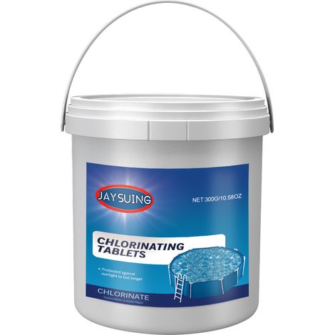 JAYSUING effervescent tablets for swimming pools, multifunctional, fast dissolving, for cleaning and maintaining swimming pools and water quality. (1/5)