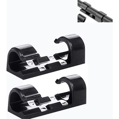 Paquete de 20 clips para cables, bridas adhesivas para cables, organizadores de cables, abrazaderas autoadhesivas para cables. (1/5)