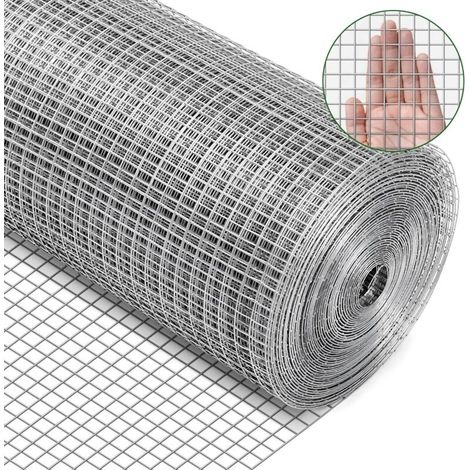 Grillage rigide 91 cm x 15,24 m grillage galvanisé maille carree Grillage à Poule 12,7mm grillage soudé Cloture poulailler voliere Poulailler Grillage Grillage Triple Torsion Élevage Volaille Filet -A (1/4)