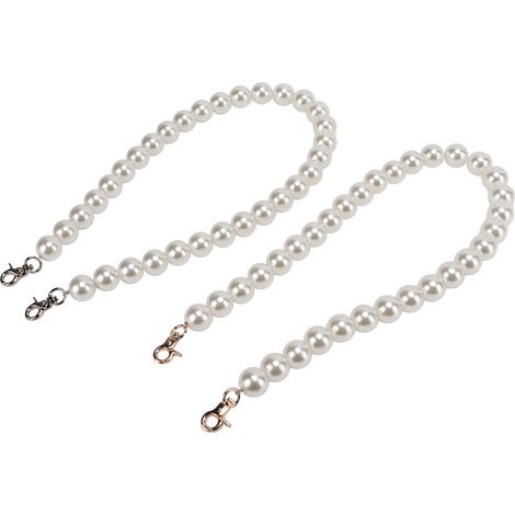 2Pcs Pearl Bead Bag Chain 60cm Workmanship Easily Install Detachable Bag Chain Accessories for Wallets Handbags18mm (1/5)