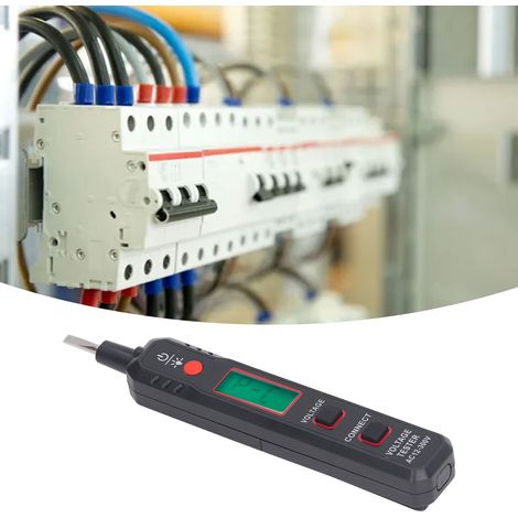Testeur de tension 12V-300V sans contact et avec contact, testeur de tension NCV, testeur de fil sous tension/neutre, testeur électrique avec écran LCD, alarme sonore et détecteur de rupture de fil. (1/5)