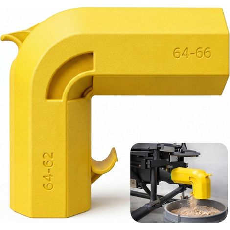 Adaptateur de collecte de poussière pour scie à table à double port, connecteur de tuyau de 62 à 66 mm, raccord coulissant sans outil en ABS, compatible avec DEWALT DW745 DWE7485 DWE7491 Accessoire de (1/5)