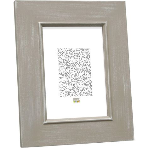 Style Rustique Cadre Photo Technique de Peinture Bois Beige 36,8 x 29,3 x 1,5 cm (1/3)