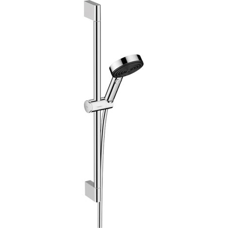 Hansgrohe Pulsify Select - Conjunto de cabezal de ducha, 3 chorros, barra 67 cm y manguera, cromo 24160000 (1/3)