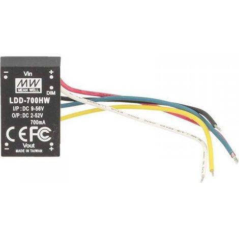 DC/DC Step Down Converter MW MEAN WELL LDD-700HW 700mA da DC9-56V a DC2-52V (1/3)