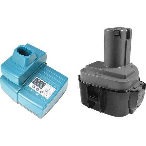 2in1 Angebot im Set: Akku Schnellladegerät + Hochleistungs Ni-MH 12V 3000mAh Akku für Makita 6317D 6317DWAE 6317DWDE 6317DWDRE 6317DWDW 6317DWFE 6319D 6319DWFE 6327D 6327DWE 6336DWFE 6337DWDE 6835D