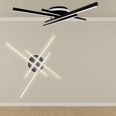 Plafoniera LED Moderna a Luce Calda Nero