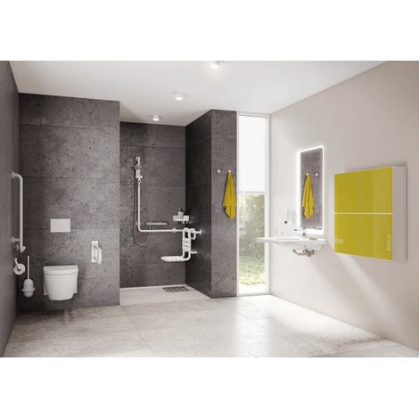 HEWI 477.20B100 98 Ensemble brosse WC Ser 477, mat (1/4)