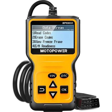 OBD2-Diagnosegerät MP69033 – Fehlercode-Leser für Motoranalysen, kompatibel mit EOBD/OBD-II, für Benzinfahrzeuge und Dieselautos (1996–2025)