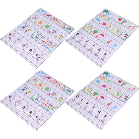 2er-Set selbstklebende Whiteboard-Aufkleber aus PVC, wiederverwendbar, für Wandalphabetbuchstaben, Vorschulpädagogik (1/5)