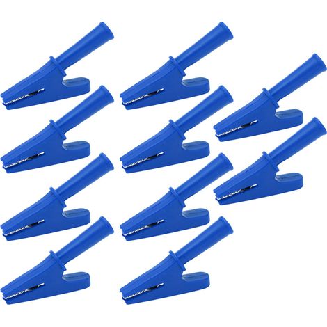 10 Stück elektrische Prüfklemmen, 20 A Nennstrom, 10 mm Öffnung, für elektronische Geräte und Schweißmaschinen, blau (1/5)