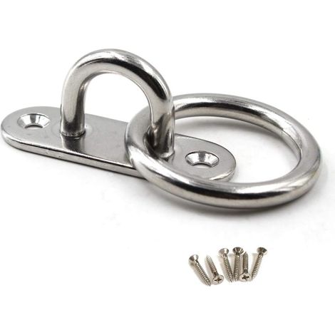 CSPARKV 1 M8 Deckenmontagehaken, Wandmontagehaken aus Edelstahl 304 für Yoga-Schaukelboot, Hardwarepaket (Schrauben im Lieferumfang enthalten)
