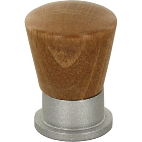 25PZ POMOLO CONICO LEGNO/OTTONE 745A MM.19 NOCE CHIARO (1/2)